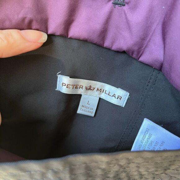 Peter Millar Reversible Canton Field Jacket Black/Grape Faux Suede Trim, Size L - Picture 13 of 16